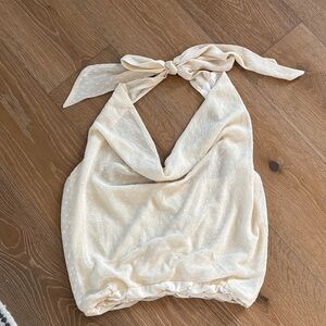 Jealous Tomato Ivory Halter top
